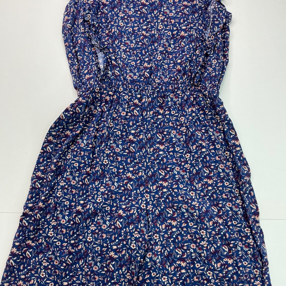 btween Blue Floral Jumpsuit Girls Size 10 Ruffle Shoulder Wide Leg 3E176TJ - Picture 3 of 16